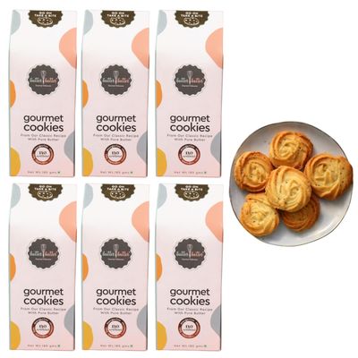 Butter Batter Gourmet Premium Cookies with Ajwain flavour | 100% Eggless, Pure Butter, No Margarine and No Preservatives Biscuits Perfect for snacking dessert or gifting | Pack of 4, 720gm (180gm x 4)