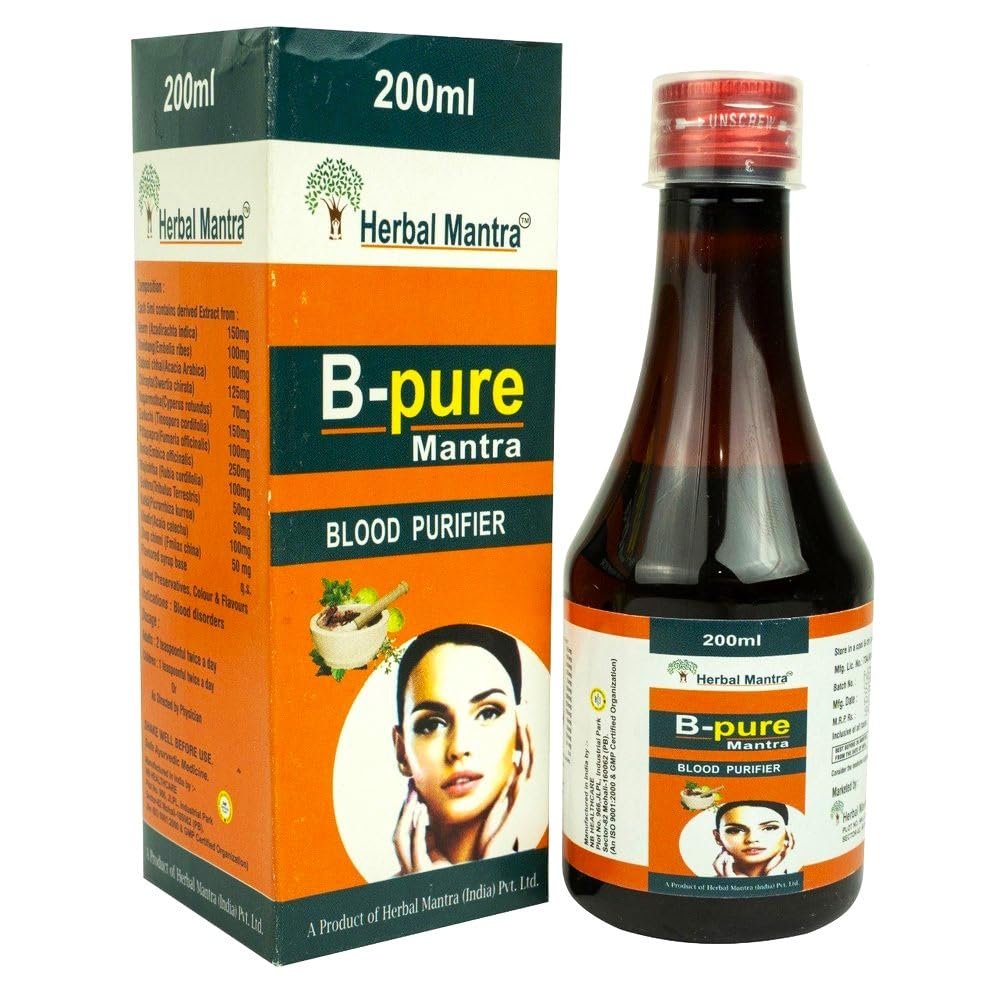 B-Pure Mantra Herbal Blood Purifier Syrup 200ml Pack Health Supplements