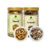 PODDAR FARMS Fruit and Nut Muesli & Chocolate Granola Combo | Crunchy, Nutritious Mix with Premium Cocoa, Almonds, and Multigrain Crispies | Grains, Dried Fruits and Nuts | 600g | (350g + 250g) view 1