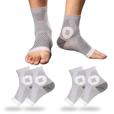 2 Pairs Neuropathy Socks for Women and Men, Peripheral Neuritis Therapy Compression Diabetic Anti-Fatigue Brace Socks