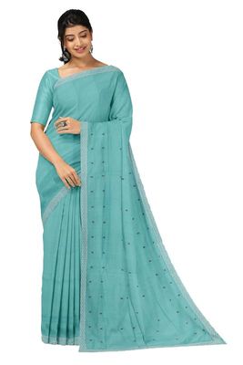 APCO Handloom (A Andhra Pradesh Govt Emporium)- Women's Traditional Pure Handloom |Crochet Lace Border Saree (Without Blouse)|Lace0030