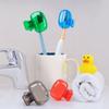 DRUCILA 4Pcs Travel Toothbrush Head Covers Toothbrush Protector Cap Brush Pod Case Protective Portable Plastic Clip for Household Travel, Camping, Bathroom, School, Business.(Multicolor) view 4