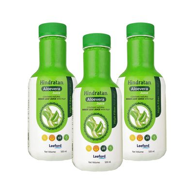 Hindratan Aloe Vera Juice Pack of 3 (500ml each) | High Fiber & Vitamin C | Natural Digestive Support | Boosts Immunity & Promotes Healthy Skin | Paraben Free