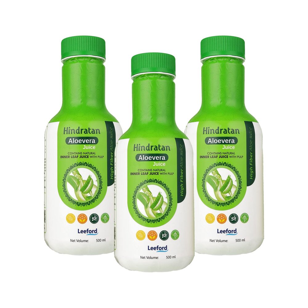 Hindratan Aloe Vera Juice Pack of 3 (500ml each) | High Fiber & Vitamin C | Natural Digestive Support | Boosts Immunity & Promotes Healthy Skin | Paraben Free