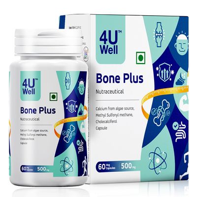 4UWELL Bone Plus Capsule 500mg | Bone Health, Joint Support Supplement, Mobility & Strength Formula | 60 Capsules