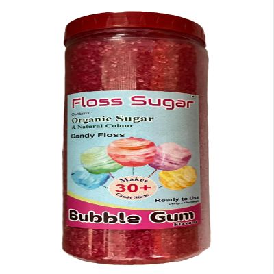 Candy Floss Sugar/Cotton Candy Sugar/Flavoured Sugar Bubble Gum Flavour 500 gms (Organic Sugar & Natural Colours)
