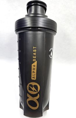 AB ALPHA BEAST Protein Shaker Bottle for Gym, 700 ml, BPA Free, Workout Mixer (Shaker Only)