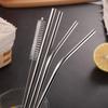 Allefit Set of 4 Stainless Steel Straws & Brush (2 Straight Straws, 2 Bent Straws, 1 Brush) view 3
