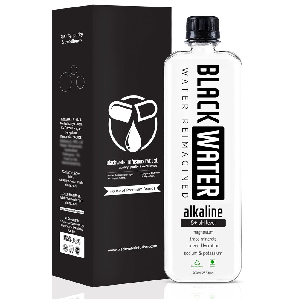 BLACKWATER Alkaline Water, 8+ pH Level, with Magnesium and Trace Minerals. ALKALINE 700ML (Pack of 1)