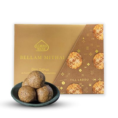 Almond House Till Laddu | Sesame Jaggery Laddu | Nutritious | Grandma's recipe | No Processed Sugar No Artificial Flavor & No added colours | Healthy Snack | Gluten Free | Perfect For Gifting | 250 gm