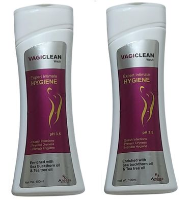 Andosa Vagiclean Intimate Hygiene Wash 100ml (Pack of 2)