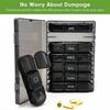 Aspeona (1Pcs) Portable Travel Pill Box 7 Day with Large Pill Containers, Light-Proof Pill Case, 21 Compartment Black Pill Box 7 Days a Week 3 Times Portable Pill Box Organizer. view 3