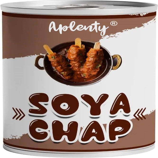 Aplenty SOYA Chaap 850 GM | SOYA Chaap Sticks in Brine | Dried SOYA Chap Weight 500 GM | Fresh Plain SOYA Chunks on Stick