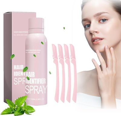 Dreamshop Hair Identifier Spray for Face Shaving and Dermaplaning | No Irritation Depilatory Soothing Spray for Skin and Body | Quick & Easy Hair Removal for Smooth, Flawless Skin