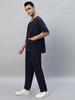 HIRAWATS Men's V-neck Half Sleeves Scrub Set | Long-lasting Wrinkle Free Fabric | Top & Bottom Set with Multiple Spacious Pockets | All Day Comfort for Healthcare Professionals & Interns (3XL) view 3