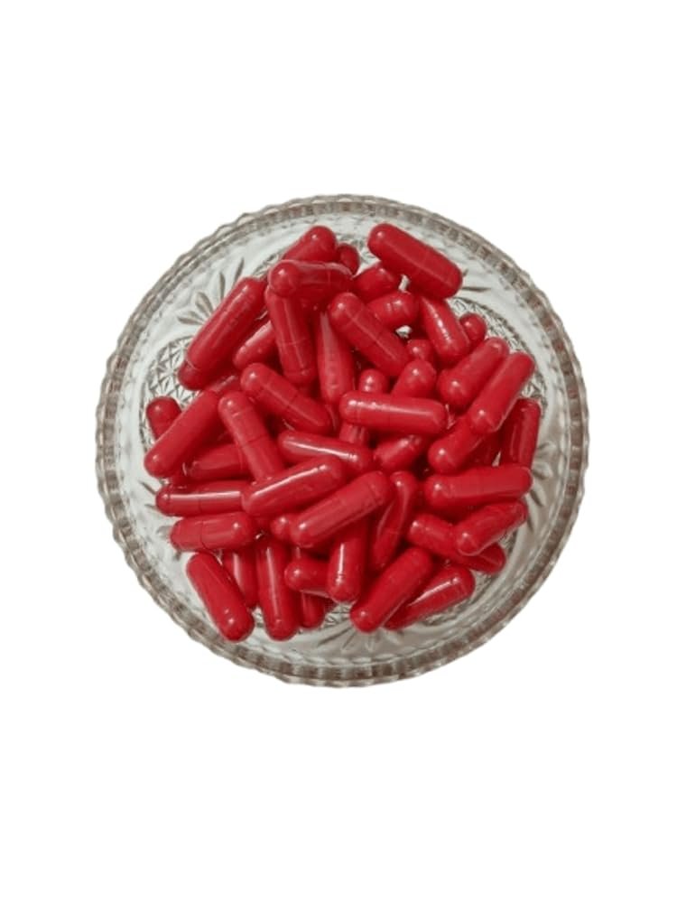 AJAY ENTERPRISES Empty Gelatin Capsules, (Pack of 500) (Red, SIZE 1 (375 MG))