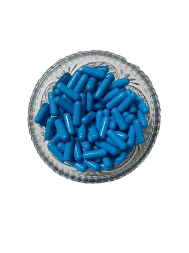 AJAY ENTERPRISES Empty Gelatin Capsules, (Pack of 500) (Blue, SIZE 2 (250 MG))