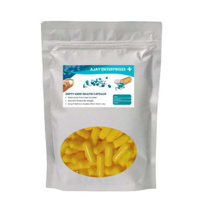 AJAY ENTERPRISES Empty Gelatin Capsules, (Pack of 500) (Yellow, SIZE 00 (1000 MG))