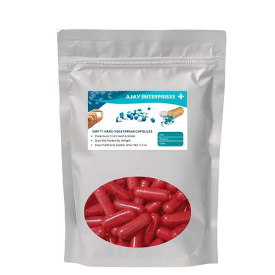 AJAY ENTERPRISES Empty Vegetarian Capsules(Pack of 500) (Red, SIZE 0 (500 MG))