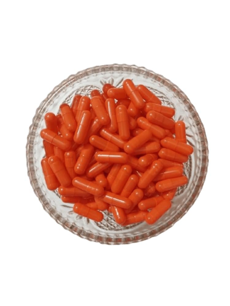 AJAY ENTERPRISES Empty Vegetarian Capsules(Pack of 500) (Orange, SIZE 2 (250 MG))