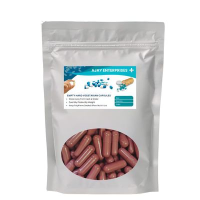 AJAY ENTERPRISES Empty Vegetarian Capsules(Pack of 500) (Maroon, SIZE 0 (500 MG))