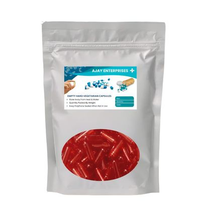AJAY ENTERPRISES Empty Vegetarian Capsules(Pack of 500) (Red Metalic, SIZE 0 (500 MG))