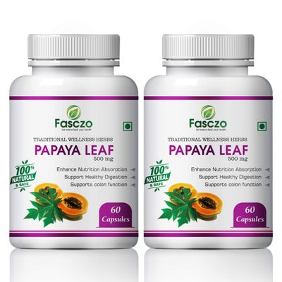 SABATES Papaya Leaf Capsule | Made In Goat Milk I Develops Blood Platelets Count (No Side Effect)