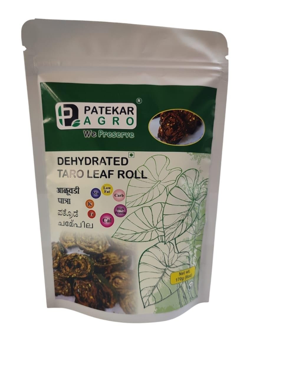 PATEKAR AGRO Dehydrated Taro Leaf Roll (170 gm)