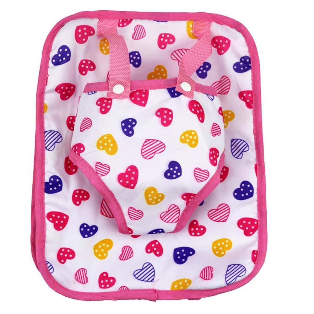 Doll Heart Travel Backpack Carrier Handbag for 18inch Girl Accs