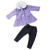 Fashion Girl Doll Winter Coat & Pants for 18inch American Doll Accs Purple view 1