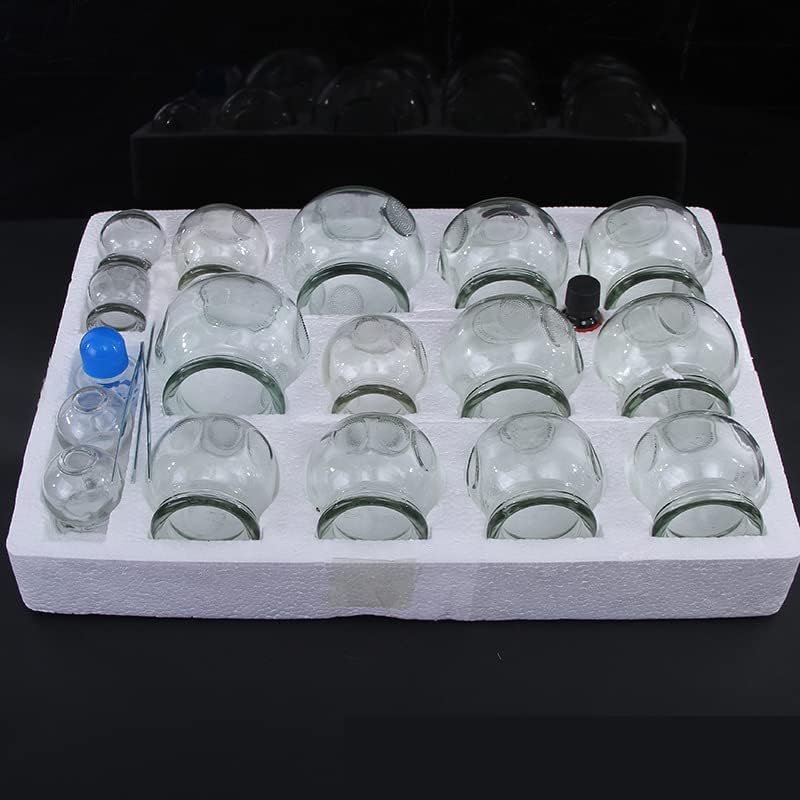 Acupuncture Hijama Fire Glass Cups Set Of 16 Pieces For Cupping Therapy