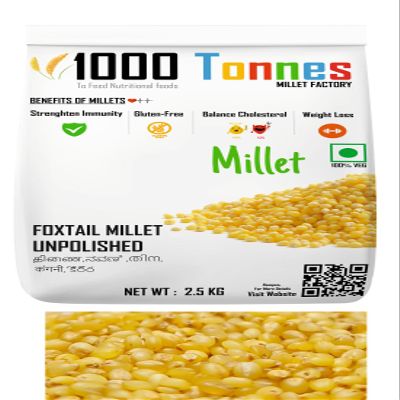 500g- Foxtail Millet Unpolished (EXPORT QUALITY) Foxtail Millet, Navane, Kangni, Thinai, Korra, Thina | millets | millet keeps body healthy