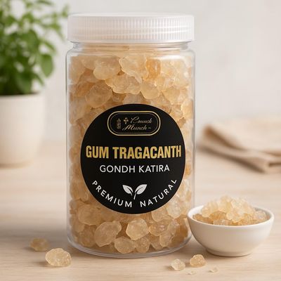 J J Crunch N Munch Pure Gond Katira -250g | Edible Tragacanth Gum for Laddu, Sweets & Cooling Drinks | High Cooling Properties | Natural Herbal Superfood for Summer | 100% Vegetarian