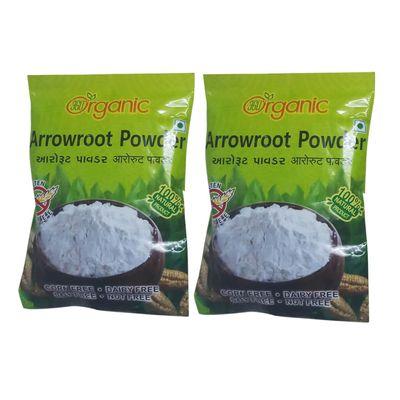 360 Degree Organic Arrowroot Powder,Barley Seed,Malted barley Combo Pack of 2 Each 100g