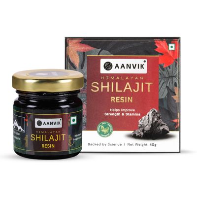 AANVIK Shilajit/Shilajeet Resin - Boost Performance | Power | Stamina | Strength | Lab Tested | Pure & Ayurvedic- 40g