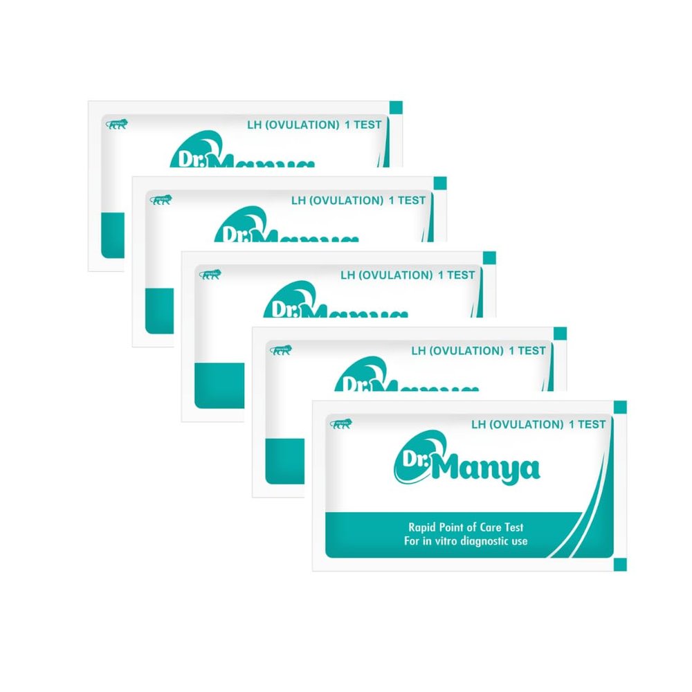 Dr. Manya LH Ovulation Test Kit | Pack of 5 | Rapid & Accurate Fertility Predictor for Women | Easy Home Testing for Family Planning & Conception