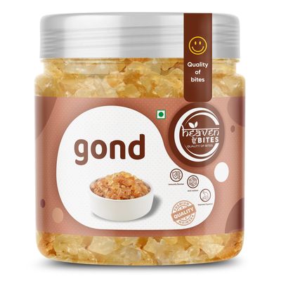 Heaven Bites Gond (Edible Gum) 1000 GM | Tragacanth Gum | Goond/Gaund Babul Edible High Cooling Properties Herbal Food | Super Food