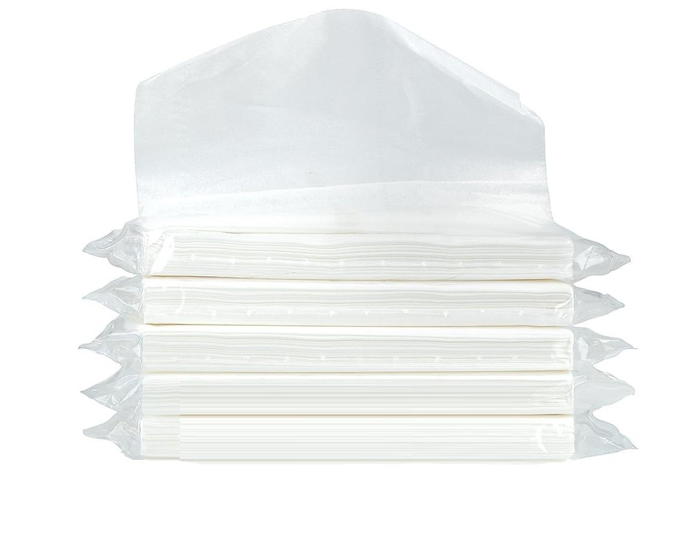 Dhanvine Car Tissue Refiller Pack of 5 Tissue Napkin Refill Car Tissue Box Interior Accessories 200 Sheets (100 Pulls) Compatible with MG Hector