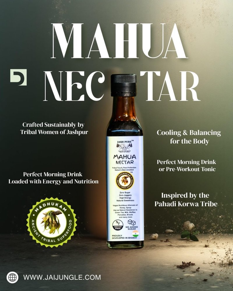 Jash Pure Natural Mahua Nectar - Natural Drink Mix, Multivitamin Enriched, No Added Sugar, 350g