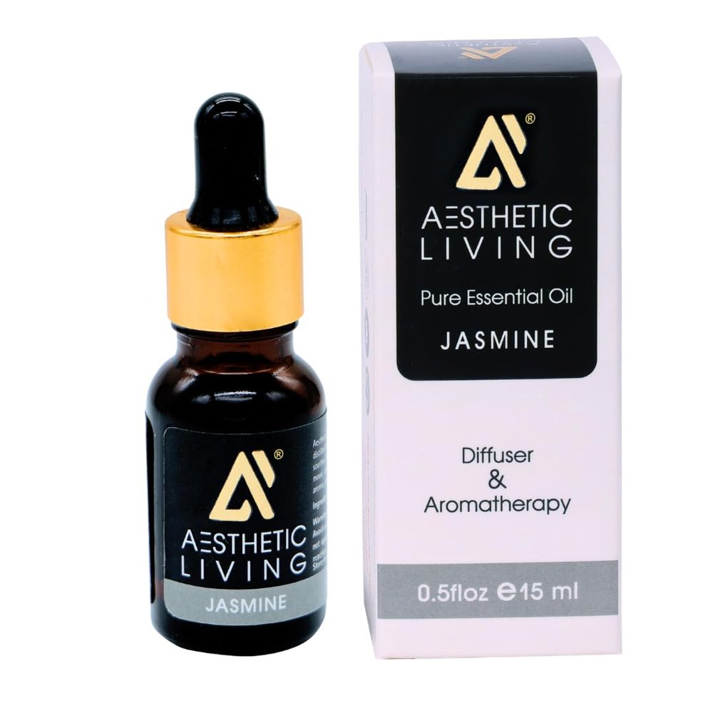 Aesthetic Living Jasmine Pure Essential Oil 15 ml, Pure Steam distilled Natural Essential Oil