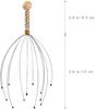 2-in-1 Back Scratcher & Scalp Massager Set  Telescopic Stainless Steel Scratch Tool (6.1'' to 19.68'') and Rubber-Tipped Head Relaxation Massager  Portable Self-Care Kit for Itch Relief & Stress Relief - Combo 2 Set view 4