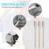 Deep 3 Pcs Best Universal Nose Hair Trimmer for Men and Women, Small Trimmer for Men, Manual Nasal Hair Remover, Painless Ear Cutter, Clipper and Trimmer, Nasal Knife, White view 2