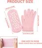 4Pcs of 1 Pair Foot Moisturiser Gel Socks with 1 Pair Gel Gloves, Silicone Pedicure Moisturizing Socks and Women Dry Hands Beauty Effective in Repair Softening Dry and Chapped Hands and Feet Skin Care-Pink Set 2 Pair view 2