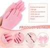 4Pcs of 1 Pair Foot Moisturiser Gel Socks with 1 Pair Gel Gloves, Silicone Pedicure Moisturizing Socks and Women Dry Hands Beauty Effective in Repair Softening Dry and Chapped Hands and Feet Skin Care-Pink Set 2 Pair view 3