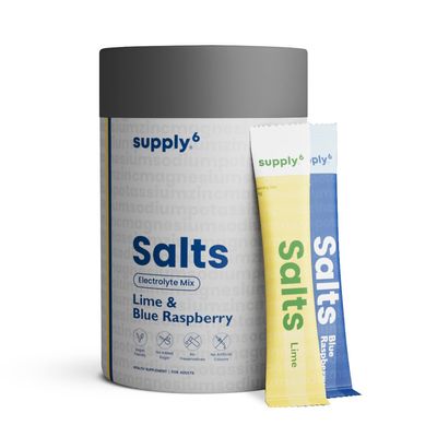 Supply6 Salts | Electrolyte Mix | Zero Added Sugar | Sodium, Potassium, Magnesium, Zinc & Fiber | Keto Friendly, Vegan Friendly, No Preservatives (36 Servings, Mix Variety Pack)