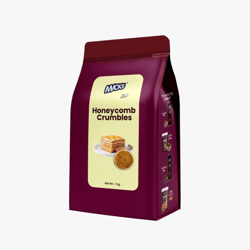 MICKS Honeycomb Crumbles | Crunchy, Sweet, and Creamy Coated Honeycomb for Desserts and Baked Goods