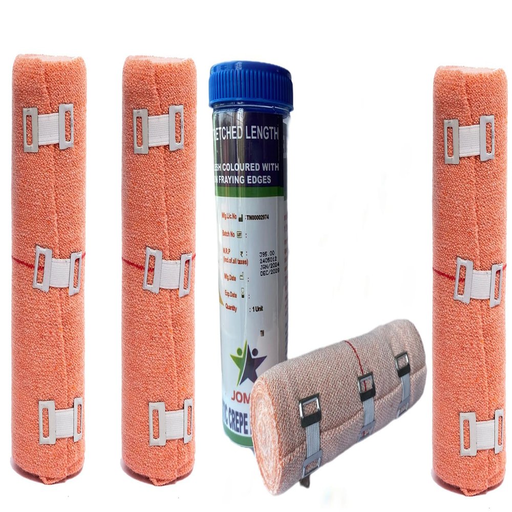JOMED - Soft Cotton Pain Relief Crepe Bandage, pack of 3 (Size : 15cmx4mt)