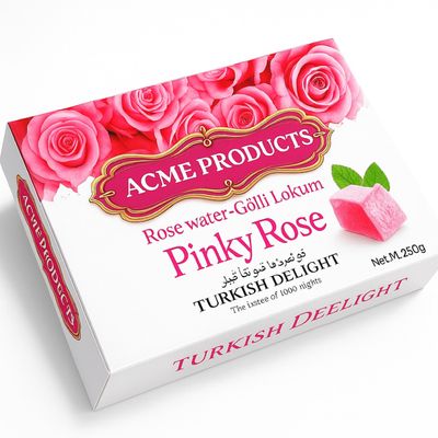 Assorted Turkish Delight Mix Falvoured | Rose | Mint | Lemon - 100% Veg