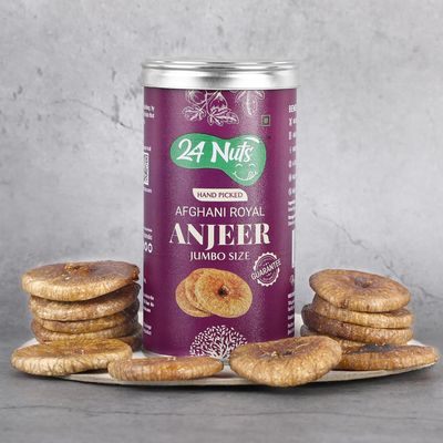 24 NUTS Exclusive Anjeer: JumboSize, Nitrogen Flushed for Freshness Figs (350g)