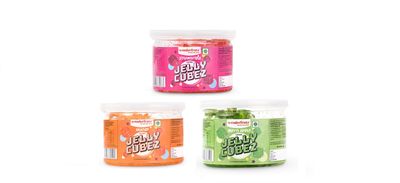 Wonderfrutz Fruit Flavored Jelly Cubes | Ideal for Kids | Perfect Topping for Ice Creams, Milk Shake, Cake, Curd, Fruit Shakes | Top up for Juice & Cocktails, Jelly Toffee | Pack Of 3 (200gm Each) (Strawberry & Orange & Green Apple)